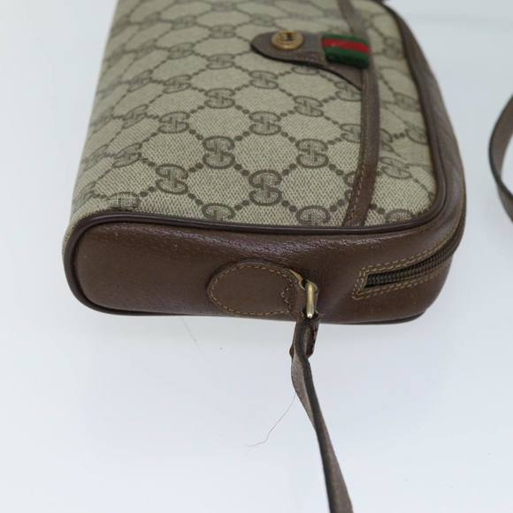 GUCCI GG Supreme Web Sherry Line Shoulder Bag Beige Green 116 02 089 Auth 73003 - Picture 4 of 16